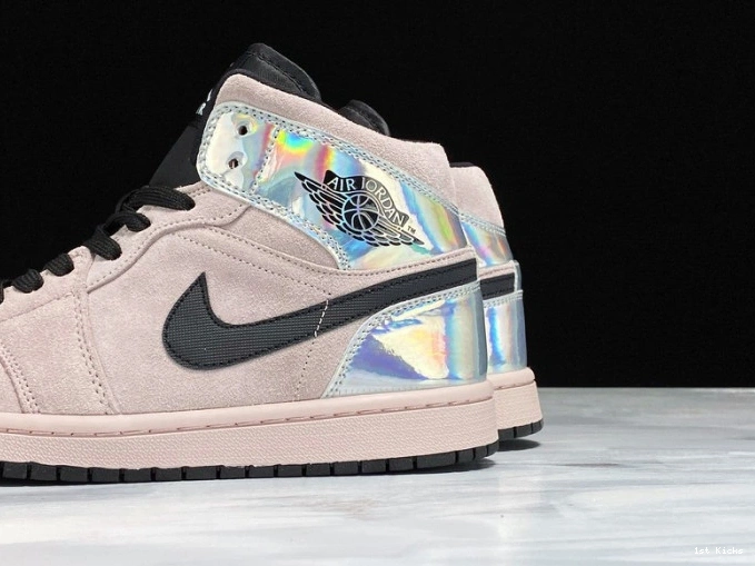 1st Kicks Shoes Powder 1 BQ6472-602 Air Jordan Dirty (W) Iridescent Mid 0804